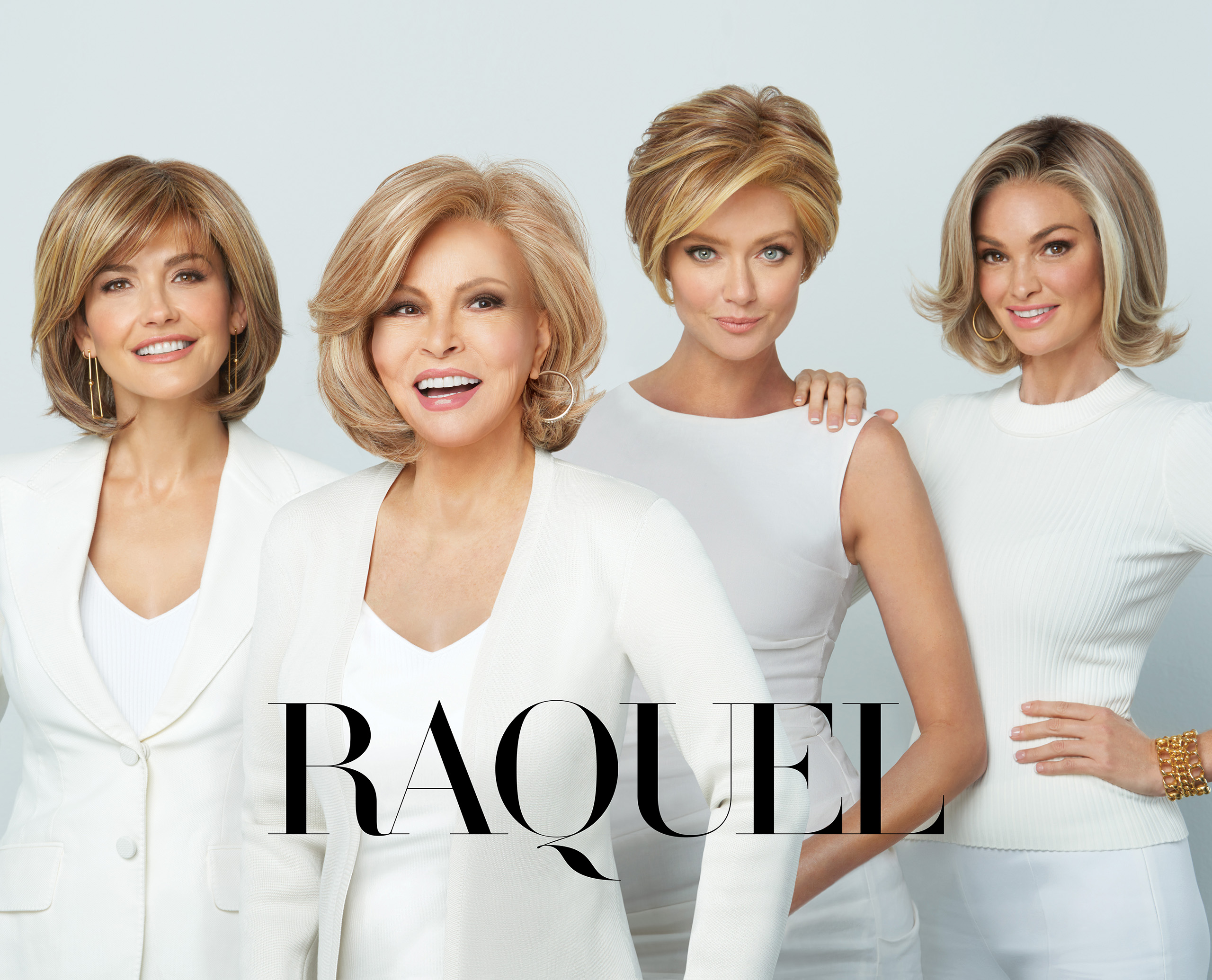 Group wearing wigs from Raquel Welch Wigs 2022 Spring Collection